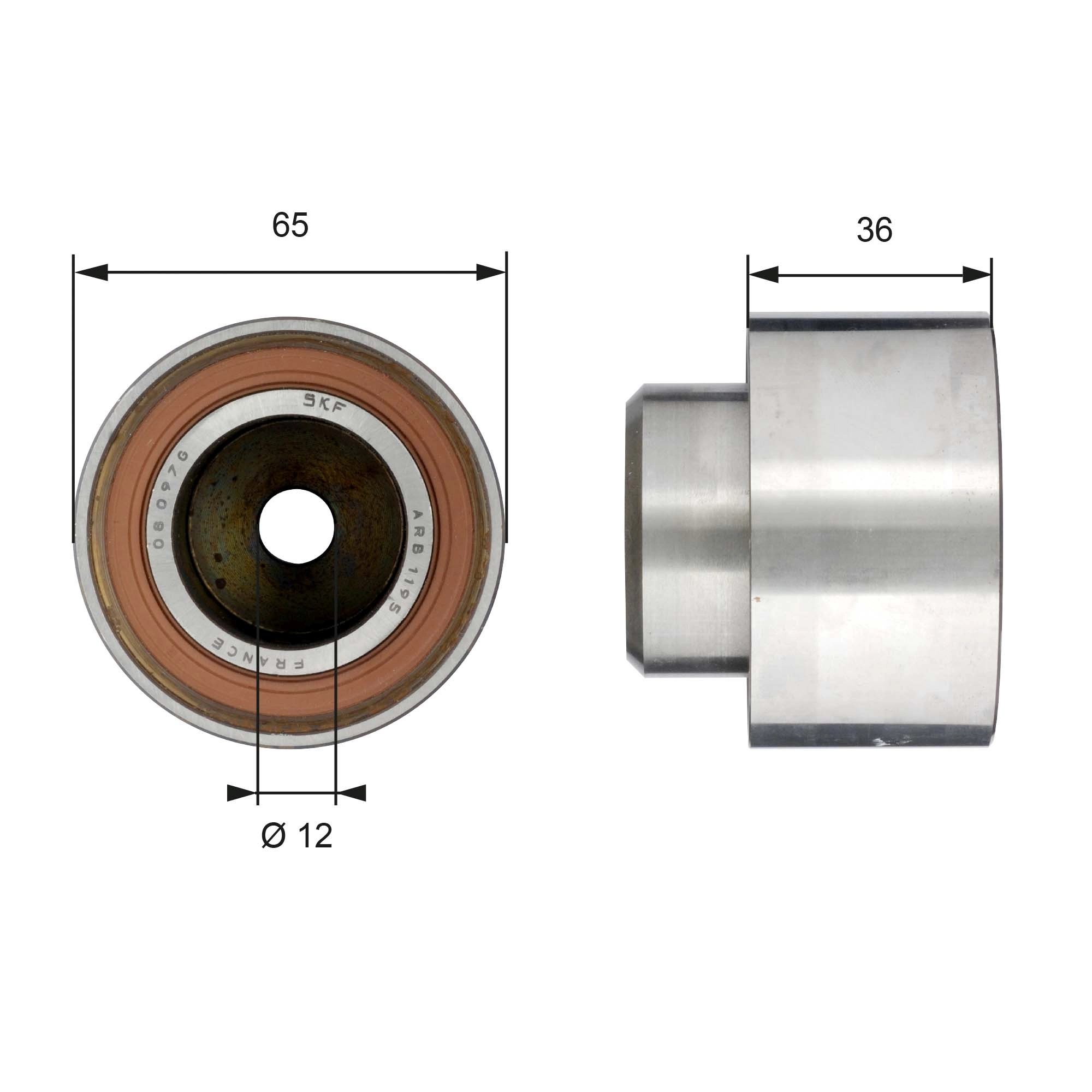 Compre T42184 Gates Rolo parasita da correia do mecanismo de distribuição de gás
