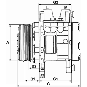 Compressor de aparelho de ar condicionado 241619 Cargo