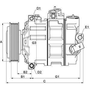 Compressor de aparelho de ar condicionado 241130 Cargo