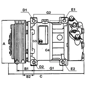 Compressor de aparelho de ar condicionado Volvo XC70 SZ, LZ