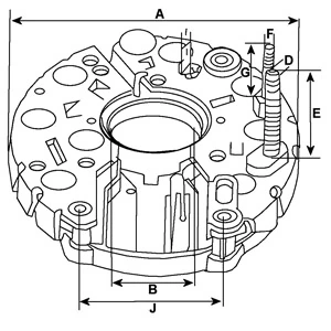 Compre Eixo de diodos do gerador Ford Transit 4