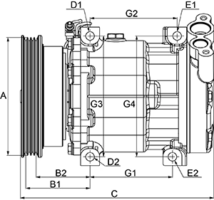 Compressor de aparelho de ar condicionado 240230 Cargo