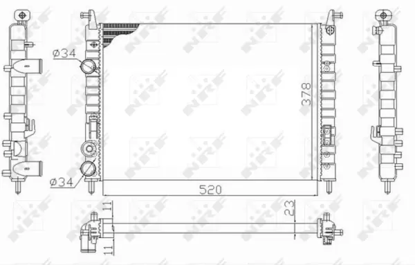 Radiador de esfriamento de motor Fiat/Alfa/Lancia 46815886 preço, a partir de 75,11 USD