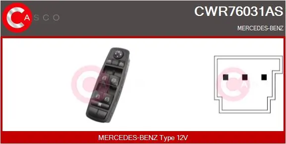 Compre 25183000908K67 Mercedes Unidade de botões dianteira esquerda de controlo de elevador de vidro