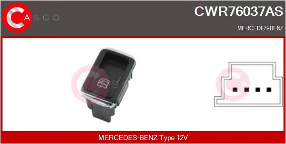Botão dianteiro direito de ativação de motor de acionamento de vidro A2049058102 Nissan/Infiniti