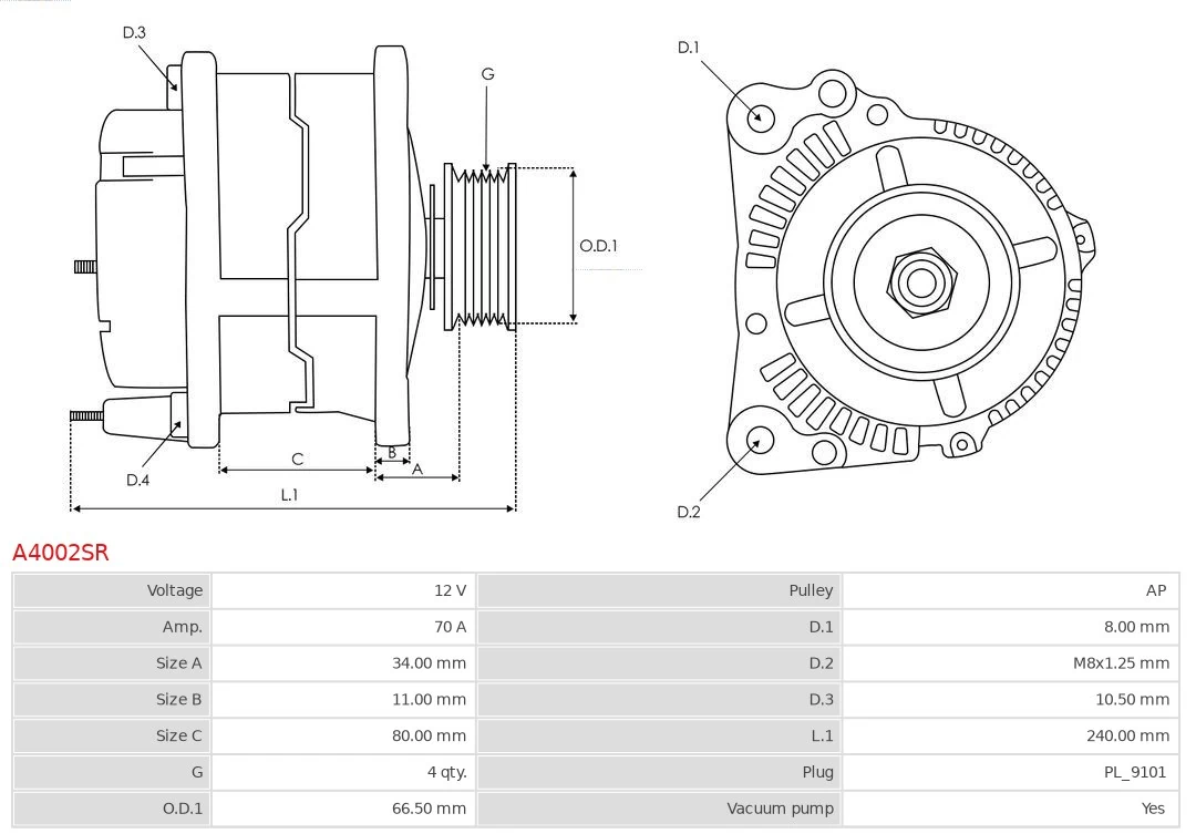 Gerador As-pl A4002SR