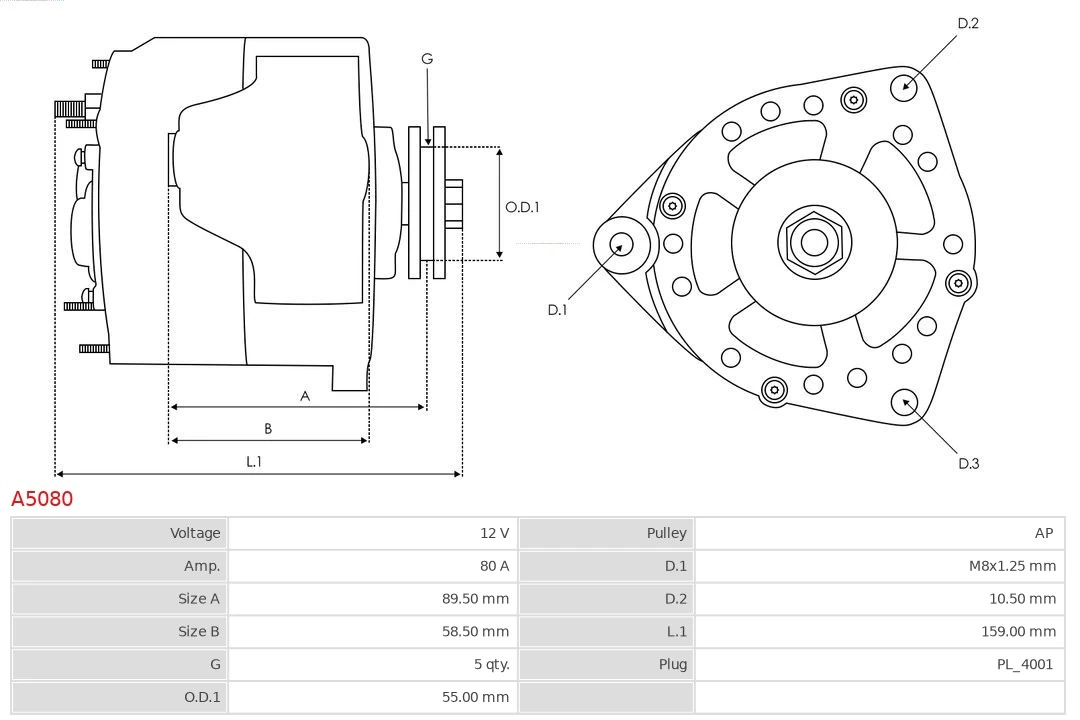 Gerador As-pl A5080