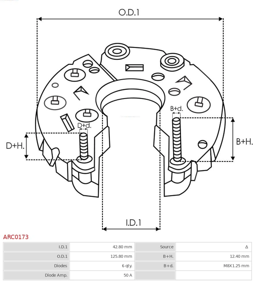 Eixo de diodos do gerador Audi A4 Allroad B8 8KH