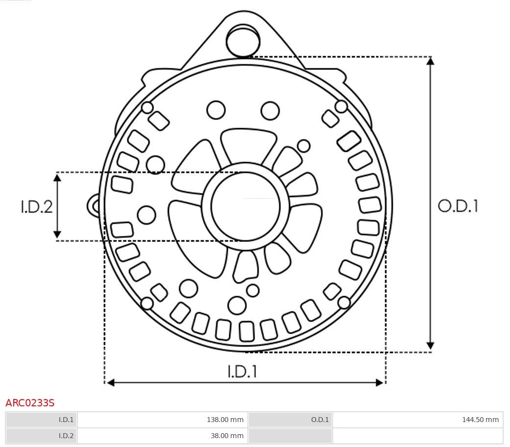 Eixo de diodos do gerador Ford Transit VI V347/8