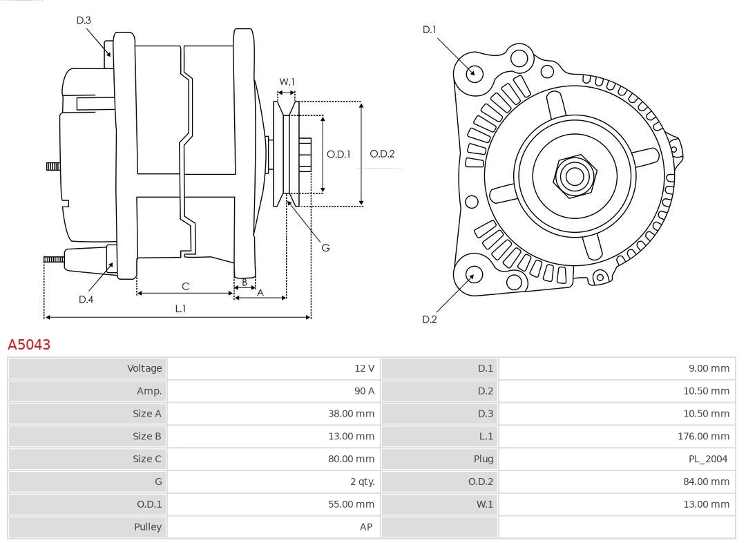 Gerador As-pl A5043