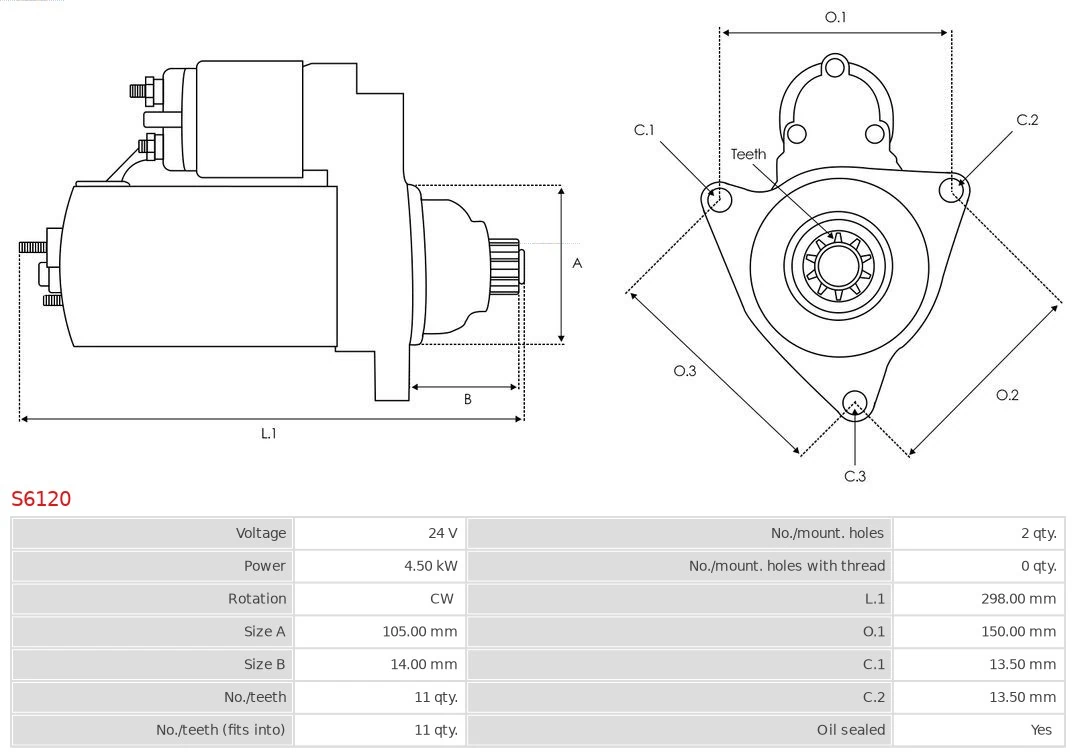 Motor de arranco S6120 As-pl