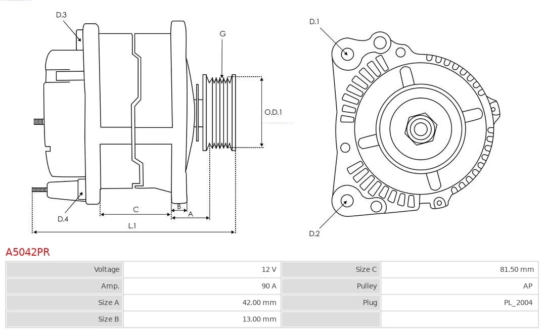Gerador As-pl A5042PR