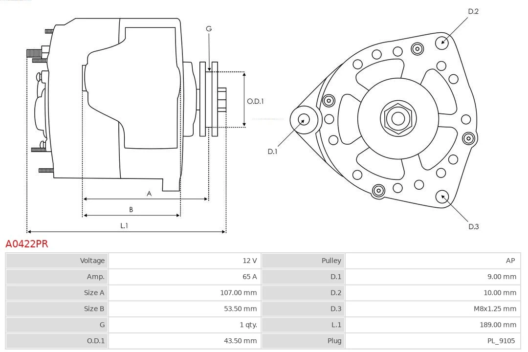 Gerador As-pl A0422PR