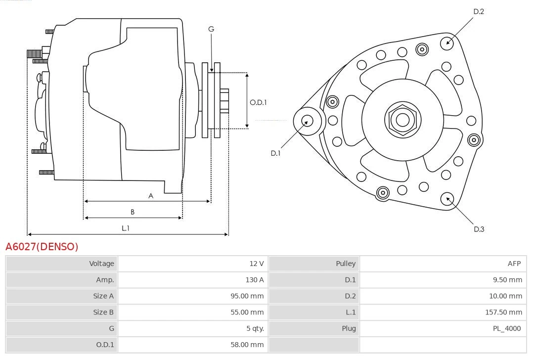 Gerador As-pl A6027DENSO