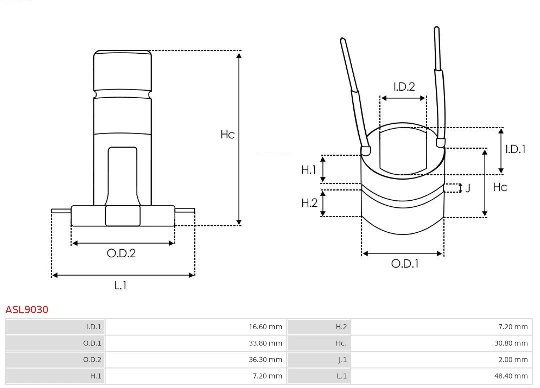 Tubo coletor de rotor do gerador As-pl ASL9030 preço, a partir de 6,33 USD