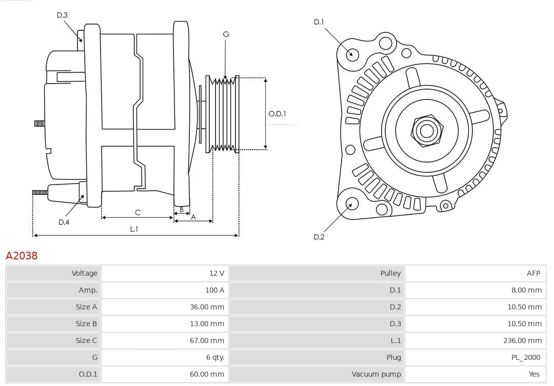 Gerador As-pl A2038