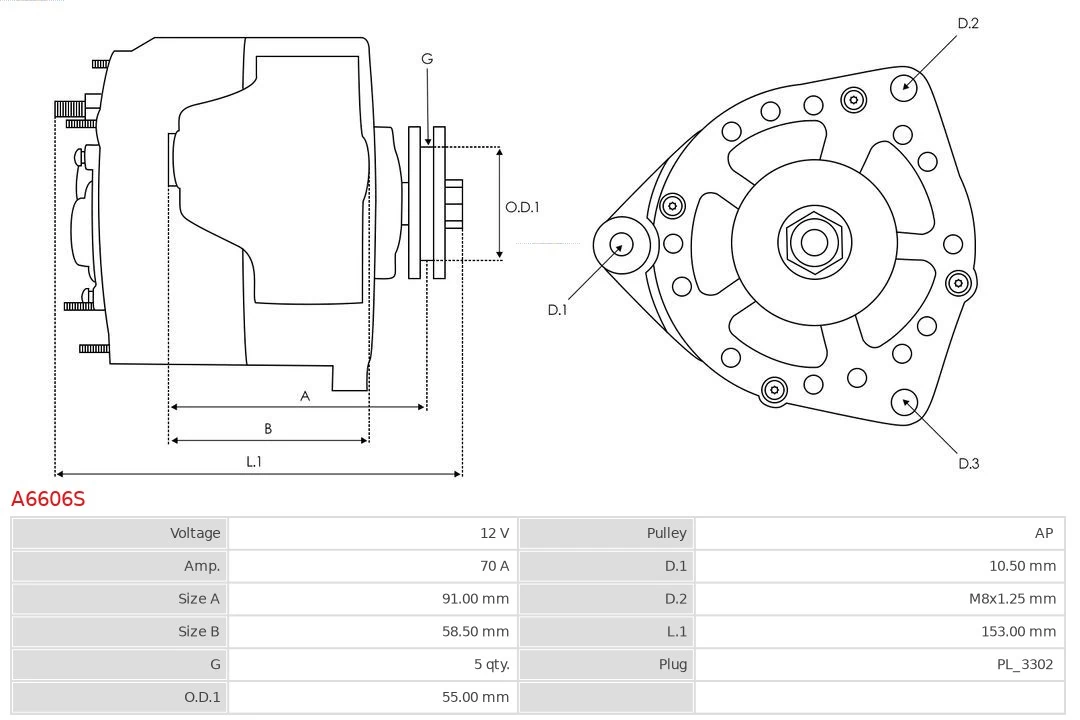 Gerador As-pl A6606S