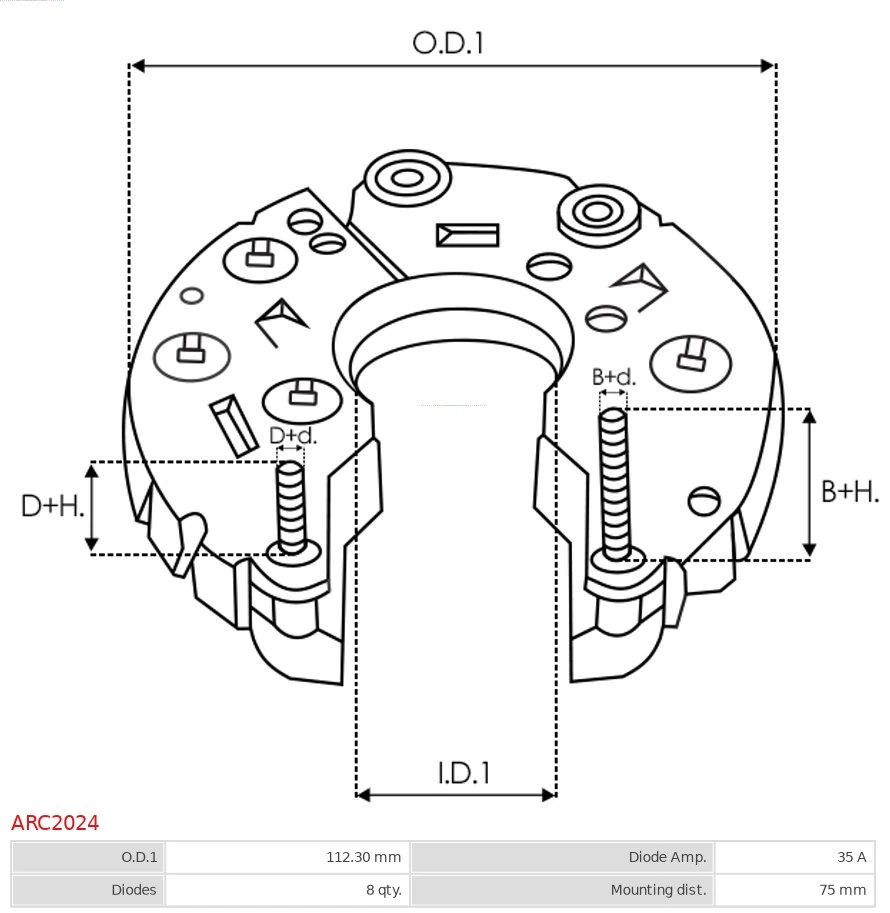  Eixo de diodos do gerador Subaru Legacy I sedan (BC) (1989 - 1994) I