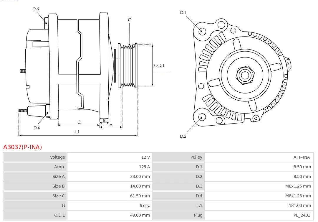 Gerador As-pl A3037PINA