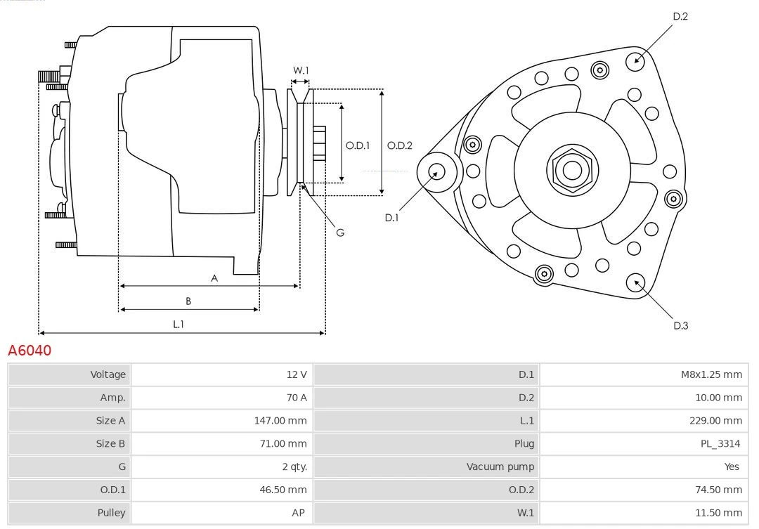 Gerador As-pl A6040