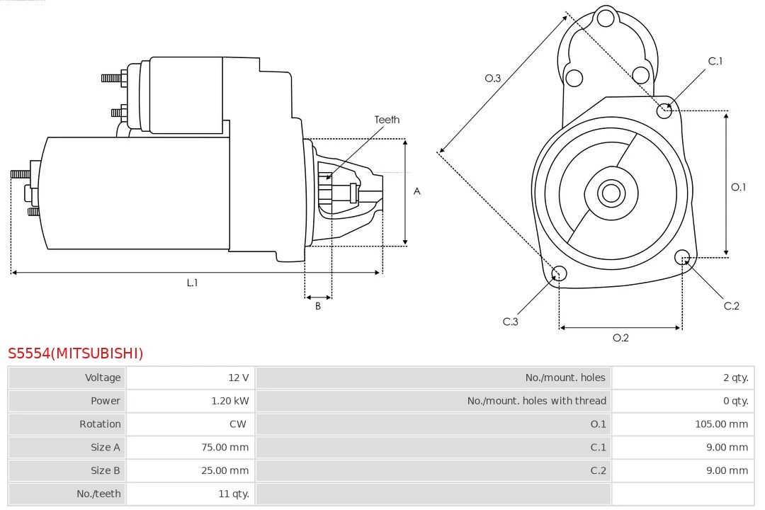 A0071510601 Mercedes Motor de arranco