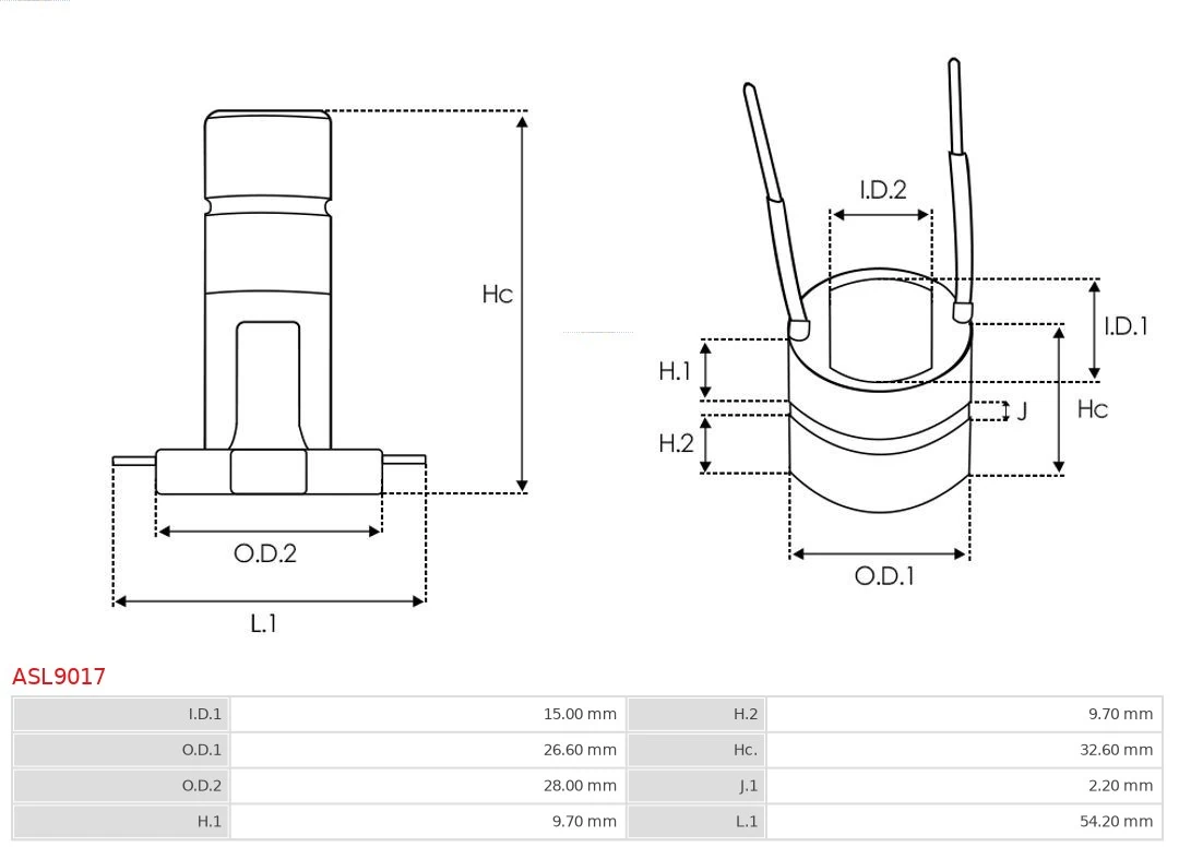 Tubo coletor de rotor do gerador As-pl ASL9017 preço, a partir de 5,10 USD