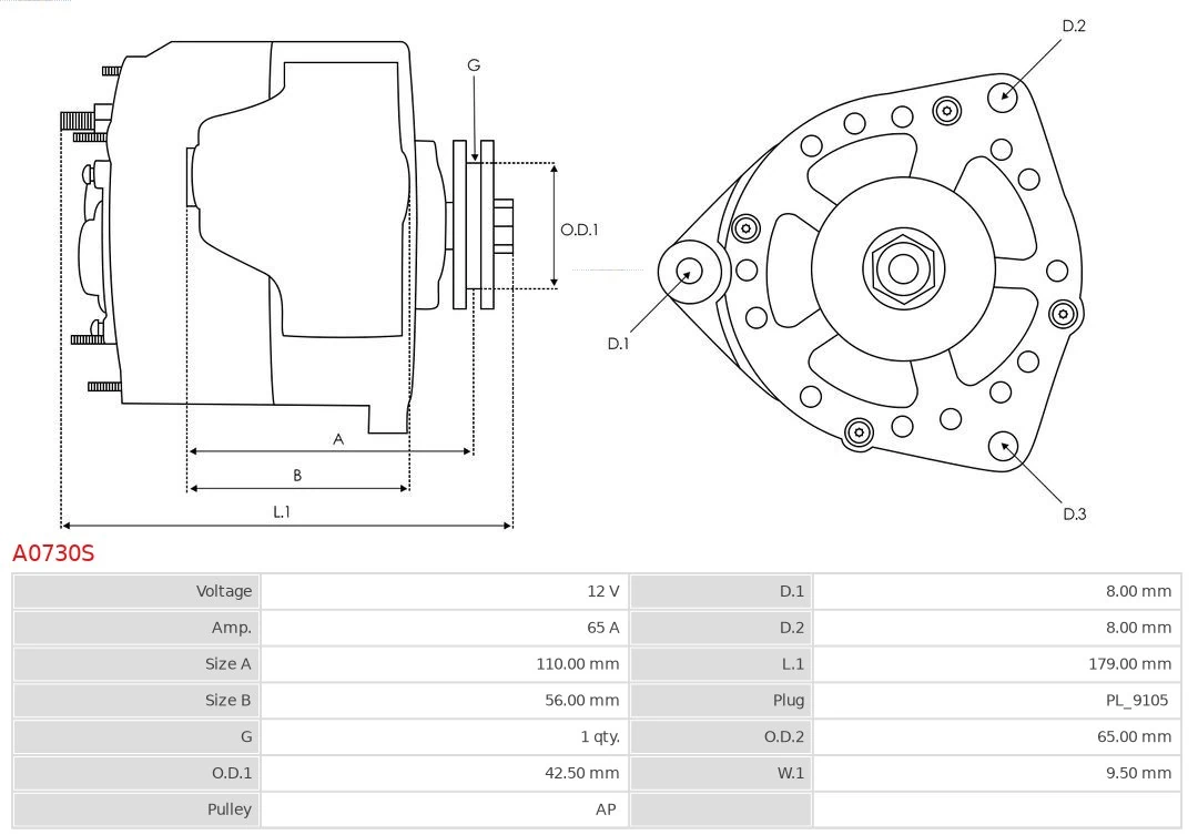 Gerador As-pl A0730S