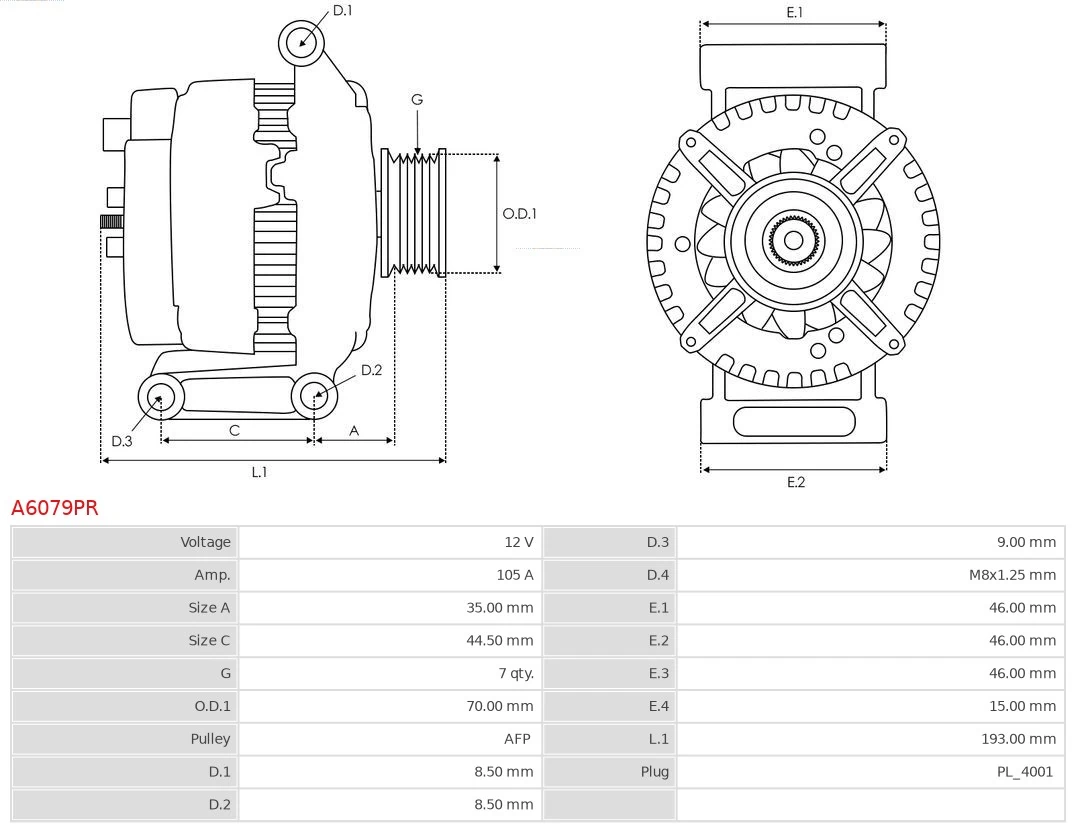 Gerador As-pl A6079PR
