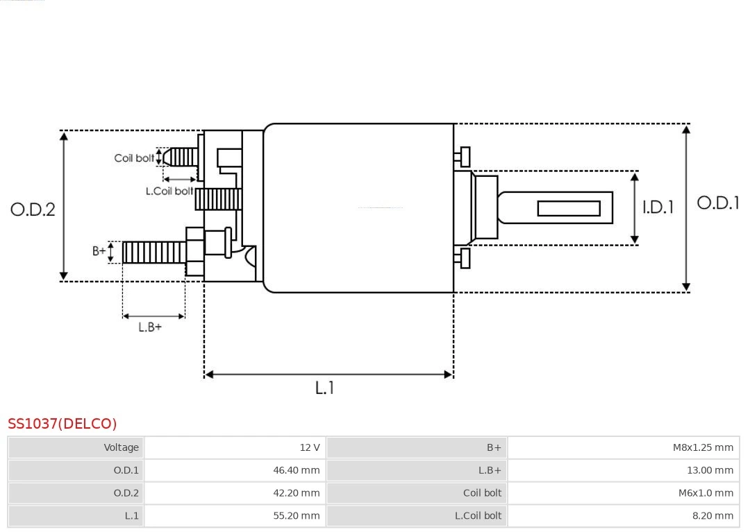 Compre SS1037DELCO As-pl Relê retrator do motor de arranco