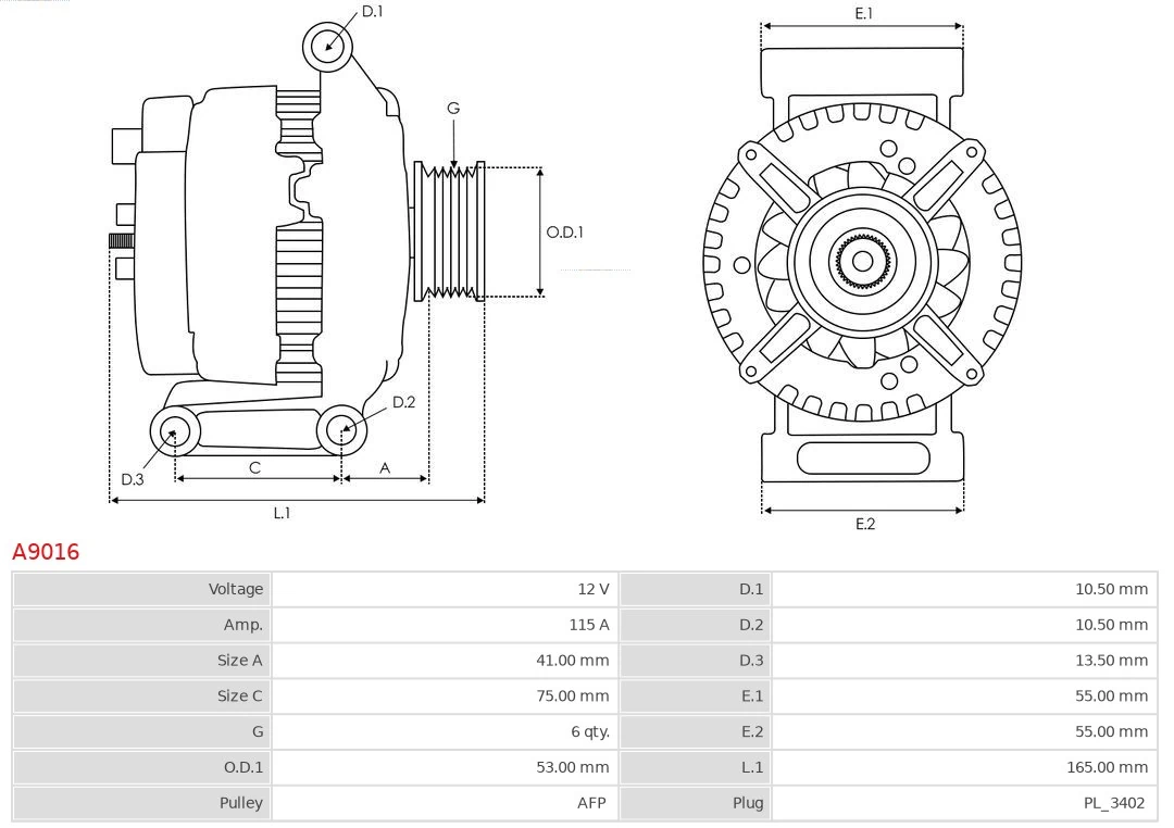 Gerador As-pl A9016