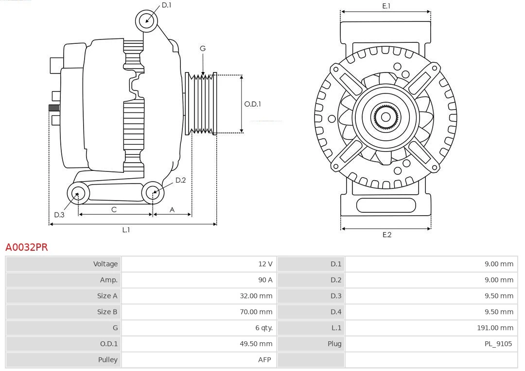 Gerador As-pl A0032PR