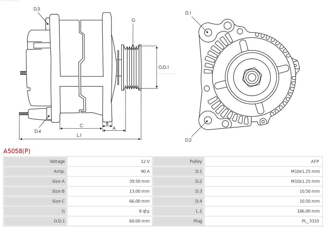 Gerador As-pl A5058P