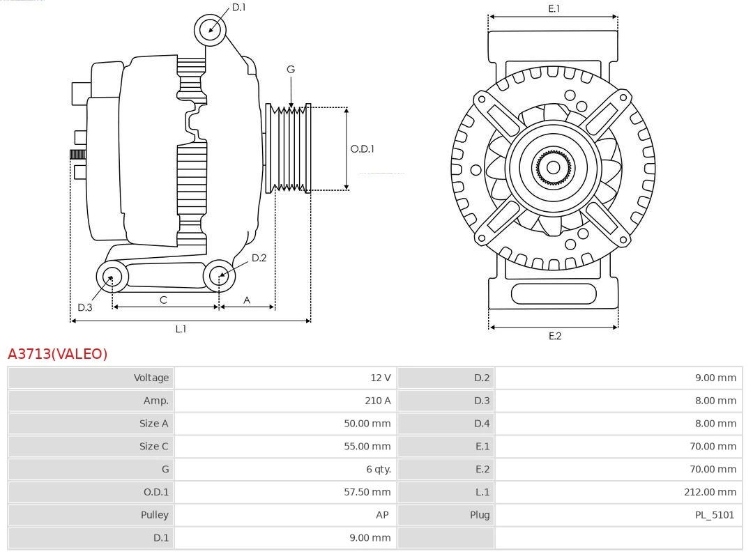Gerador As-pl A3713VALEO