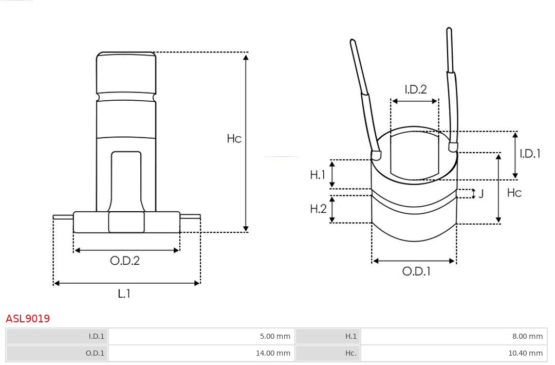 Tubo coletor de rotor do gerador As-pl ASL9019 preço, a partir de 1,65 USD
