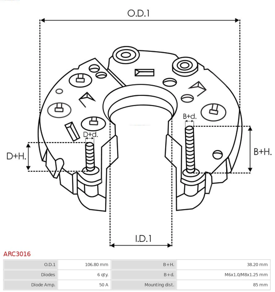 Eixo de diodos do gerador para Renault Megane SCENIC JA0, JA1