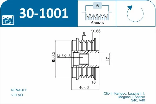 301001 IJS Group Polia do gerador