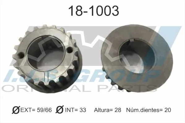 Engrenagem de cadeia da roda dentada de acionamento de cambota de motor 1302100QAA Nissan/Infiniti