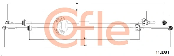 Cabo de mudança duplo Citroen C3 I FC