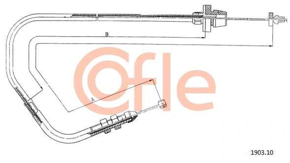 Cabo/pedal de gás (de acelerador) para Fiat Panda 141A