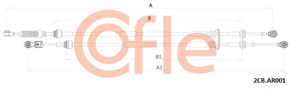 Cabo de mudança duplo para Alfa Romeo 147 937