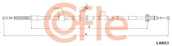  Cabo do freio de estacionamento traseiro direito KIA Picanto II hatchback (TA) (2011 - 2018) II