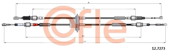 Cabo de mudança duplo para Fiat 500 312