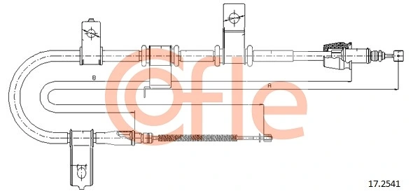  Cabo do freio de estacionamento traseiro direito Hyundai Getz hatchback (TB) (2002 - 2011) 