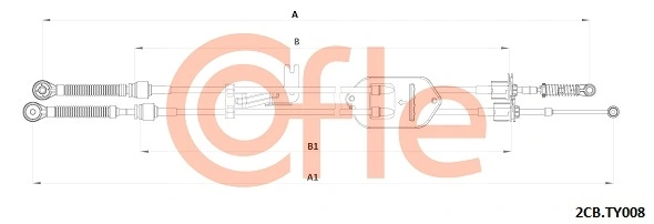 Cabo de mudança duplo para Toyota Yaris SP90
