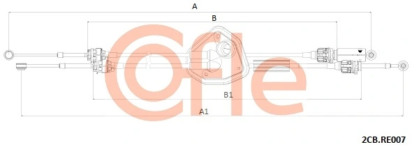 Cabo de mudança duplo para Renault Kangoo BE BOP KW0, KW1