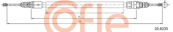 106235 Cofle Cabo traseiro direito/esquerdo do freio de estacionamento