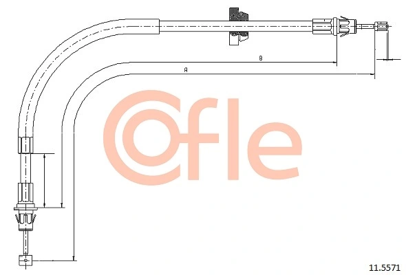 Cabo do freio de estacionamento dianteiro Beca Cables 2001463