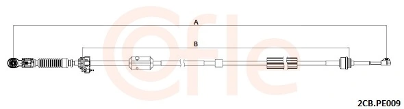 Cabo de mudança duplo para Peugeot 407 6E