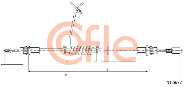 Cabo do freio de estacionamento traseiro esquerdo para Ford Connect  TC7