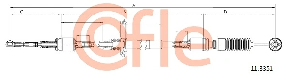 4286600 Fiat/Alfa/Lancia Cabo de mudança (de seleção de velocidade)